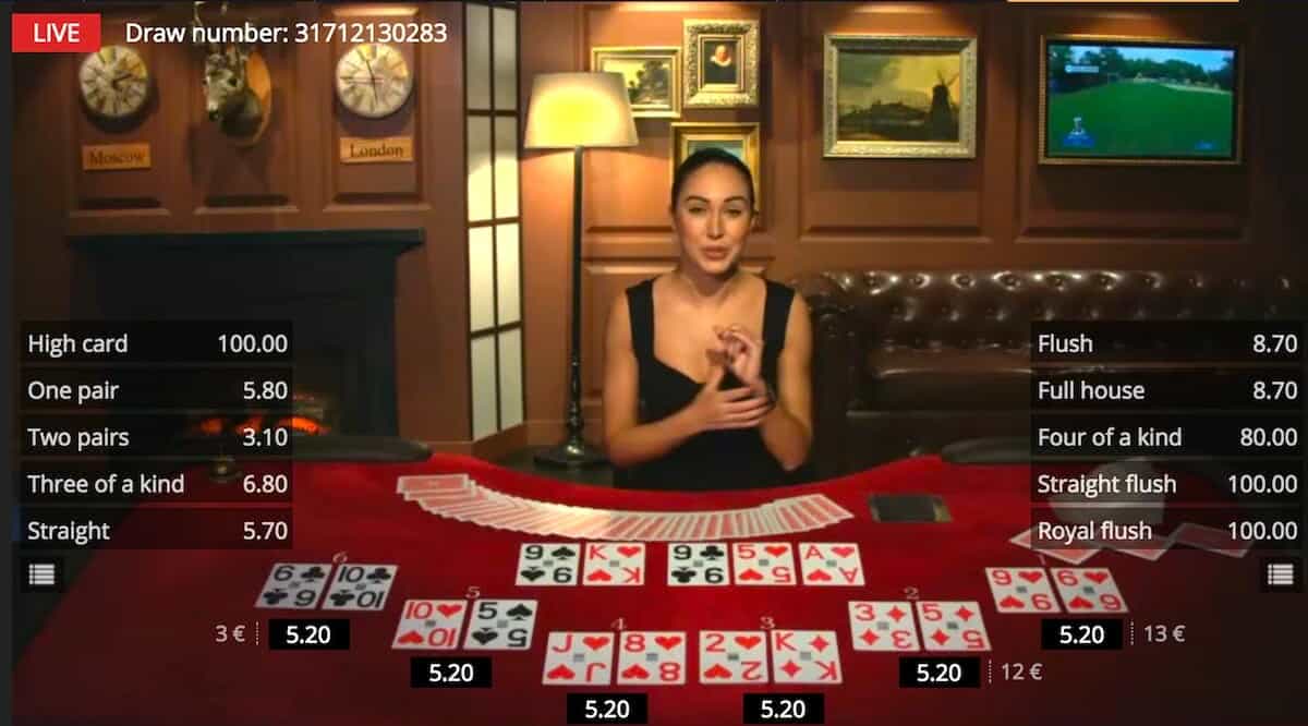 live dealer texas holdem